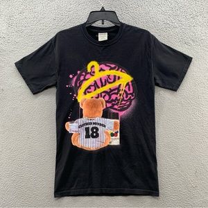 Comfort Wash Clothes Minded Small Black Bear Logo Graphic Short Sleeve T-Shirt